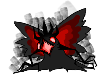 The Obsidian King's battle sprite for his 2nd phase, with wings unfurled