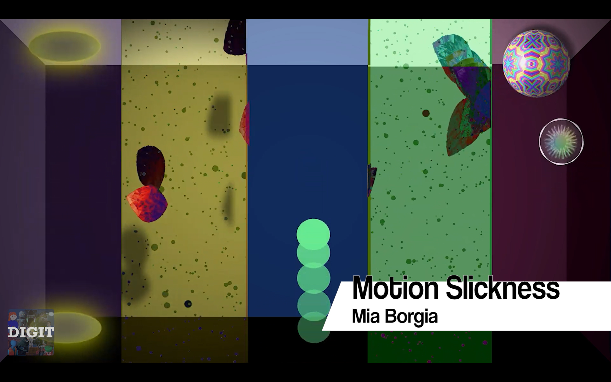 A screenshot of the showcase video, featuring 2D animation
